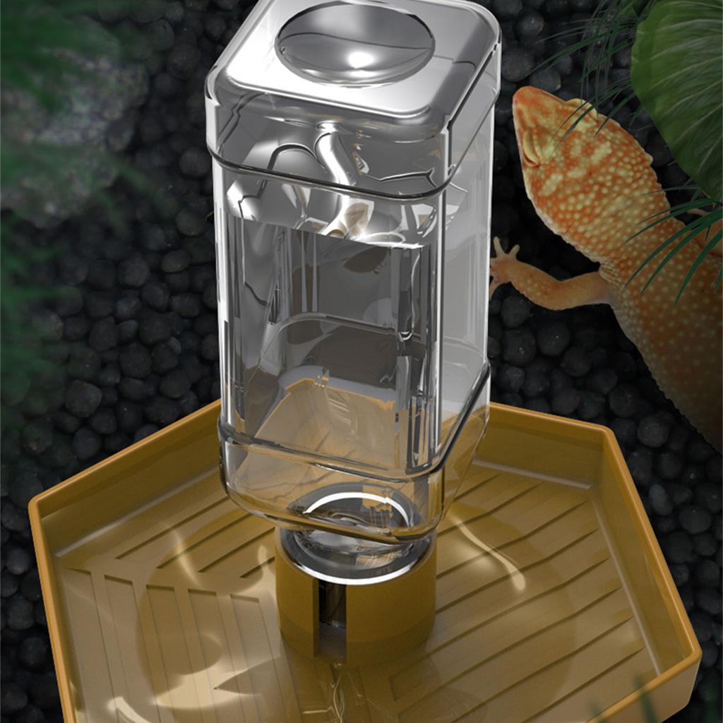 Automatyczny dozownik wody dla gadów, łatwy w czyszczeniu podajnik karmy, miska na wodę dla żółwi i jaszczurek, poidło dla zwierząt Anticlip