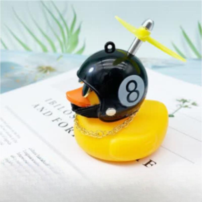 Автомобиль Милый Маленький Желтый Утенок со Шлемом Пропеллер Утенок с Ветром Украшения для Стайлинга Автомобиля Мотоцикл Велосипед Украшение Утенок
