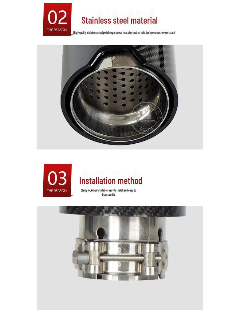 Dekorace koncovky výfuku s logem M z uhlíkových vláken pro BMW řady 1-6