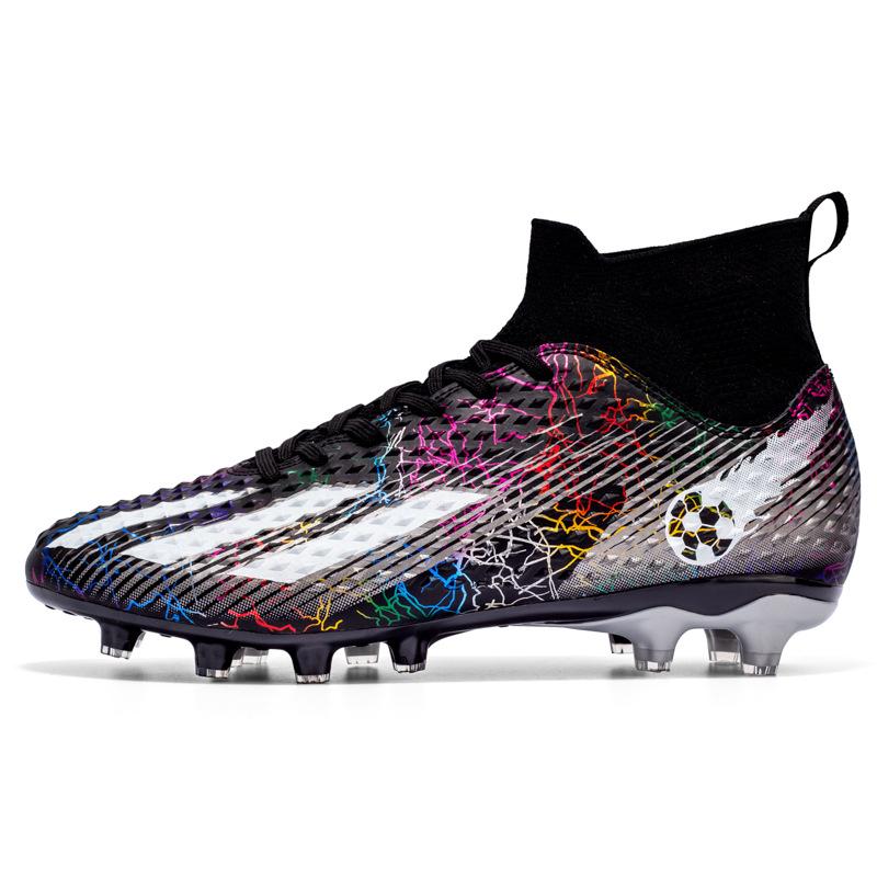 New football shoes men's and women's high-top spikes broken nails student boys training game
