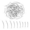 90Pcs 3 Styles 304 Stainless Steel Tube Beads, Stainless Steel Color, 19.5~30.5x2mm, Hole: 1.5~1.6mm, 30pcs/style