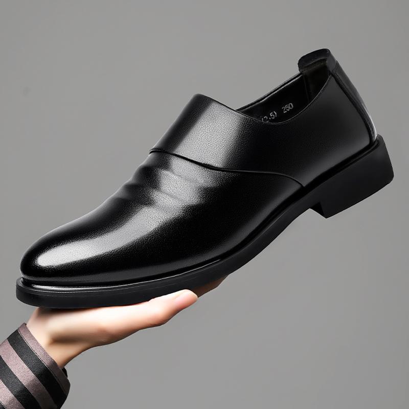 Fashion Casual Business Men's Leather Shoes Vintage Classic Gentleman Style Groom Wedding Dress Party Black Derby New adult shoes Hot