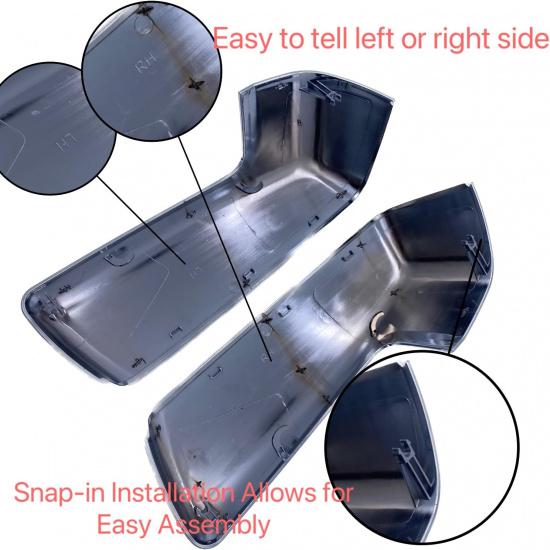 Chrome Mirror Cap Cover Trim Compatible with 2019 2020 2021 2022 2023 Chevy Silverado 1500 and GMC Sierra 1500 Accessories (Chrome)