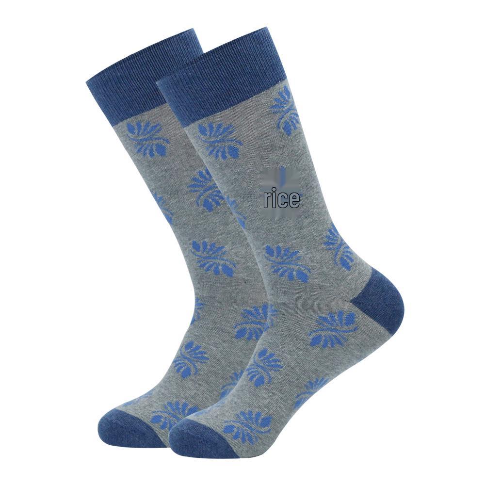 Men's Plus Size Striped Knee-High Socks - Trendy European & American Style for Autumn/Winter