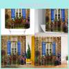 Decorative Floral Window Shower Curtain Made Of Durable Polyester
