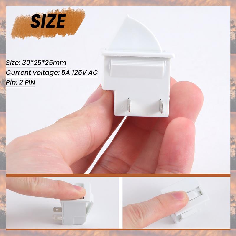 2025 Trend Refrigerator Door Lamp Light Switch Replacement Fridge Part Kitchen 5A 125V