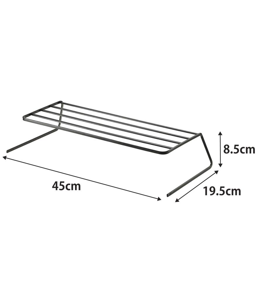Yamazaki Geschirrgestell, Geschirr-Aufbewahrungsturm, Breit, Schwarz, 7915