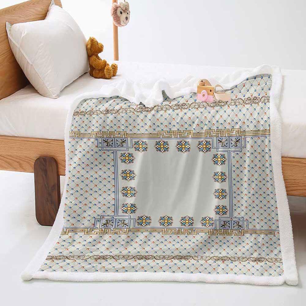 American simple 2D digital printing thickened lamb wool crystal fleece blanket blanket nap nap blanket