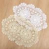 2 Pcs Vintage Lace Placemats Handmade Oval Cotton Crochet Placemats 14x10 Inch Floral Table Mats for Dining Cotton for Furniture Table Bedrooms Home
