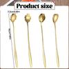 4 Pcs Flower Spoon Coffee Teaspoon 7'' Creative Flower Coffee Spoon Drink Stirring Spoon Stir Bar Spoon Long Handle Spoon Retro Dessert Demitasse