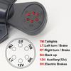 7-Way Blade Trailer Light Wiring Circuit Tester 7 Pin Round Electric Plug Test Vehicle Towing Brake Tail Turn Signal Test Tool