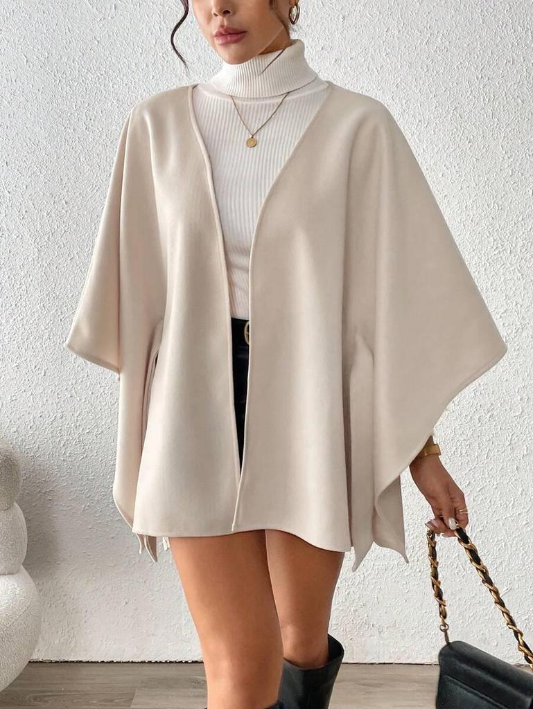 2025 Autumn/Winter Women's European-American Cape-Style Coat for Casual Commute