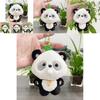 Whimsical Plush Panda Keychain Doll 12cm Cute Soft Toy With Pp Cotton Filling Ideal For Gifts
