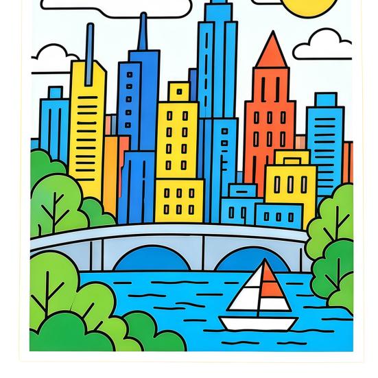 Stress Relief Coloring Activity Trace-By-Groove Guided Book, Clear Artistic Printing with 20 Decorative Double Sided Marker Pen Set Scenes And