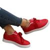 Large Size Solid Color Women's Shoes, New Casual Sports Single Shoes, Flat-bottomed Lace-up Single Shoes