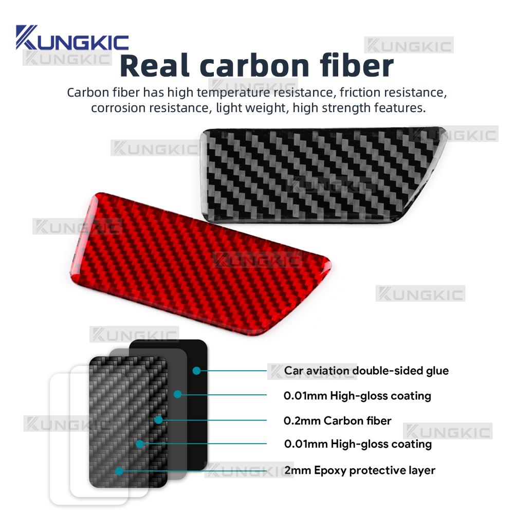 Real Soft Carbon Fiber Sticker For SEAT Ateca 5F 2016-2025 For Cupra Ateca 5F 2018-2025 LHD RHD Car Passenger Storage Box Trim