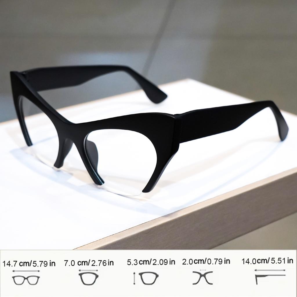 Fashion Full Frame Cat Eye Reading Glasses Clear Lens Simplicity Decorative Glasses Computer Spectacles for Women Men
