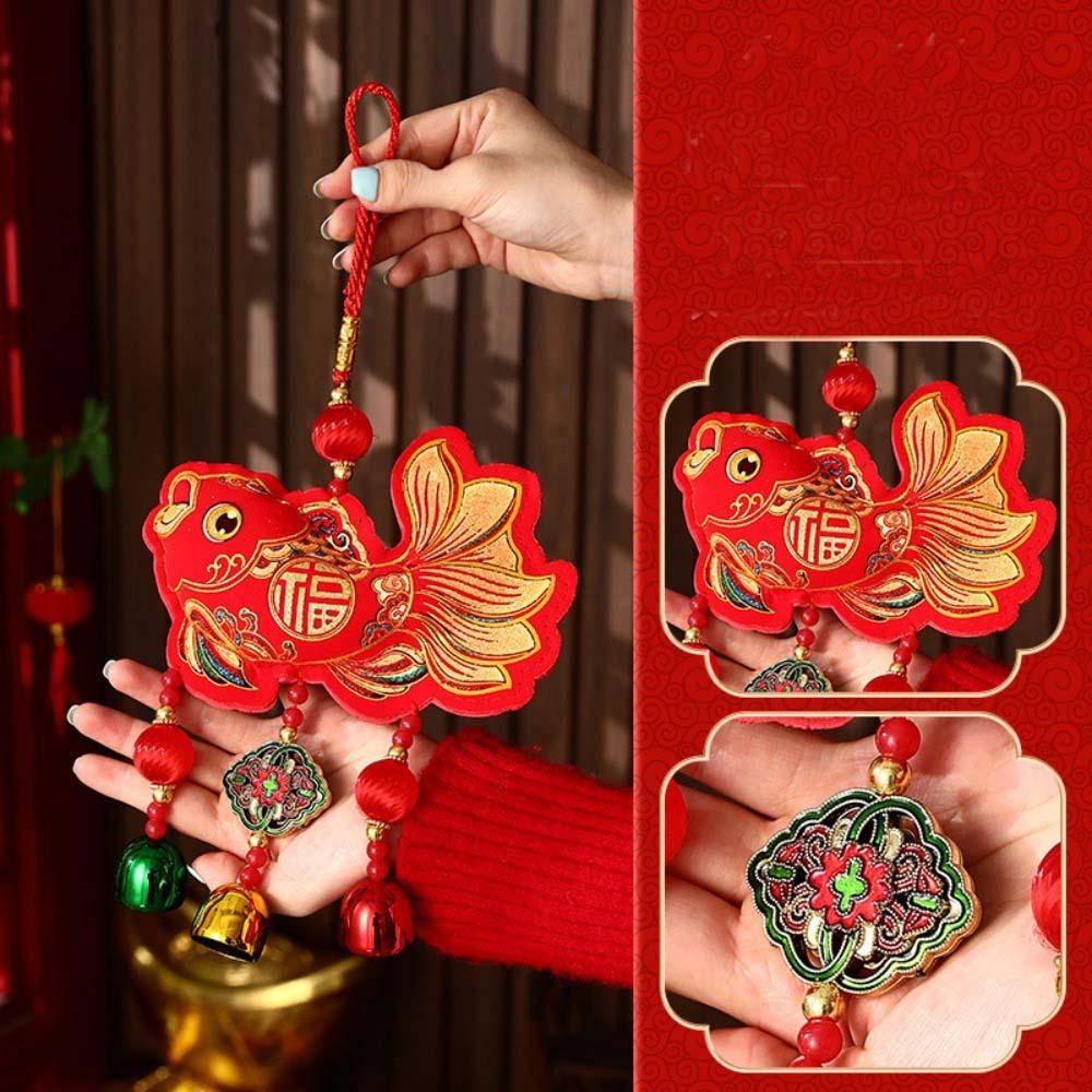 Fu Word Spring Festival Pendant Wind Chimes New Year Decorations Fashion Good Luck Ornaments  Home