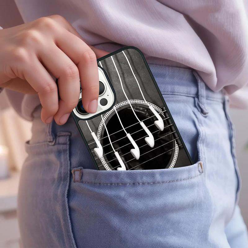 Musical Violin Guitar Phone Case For iPhone 17 Air 15 16e 14 13 Pro Max Coque 12 11 Pro Max PLUS cover