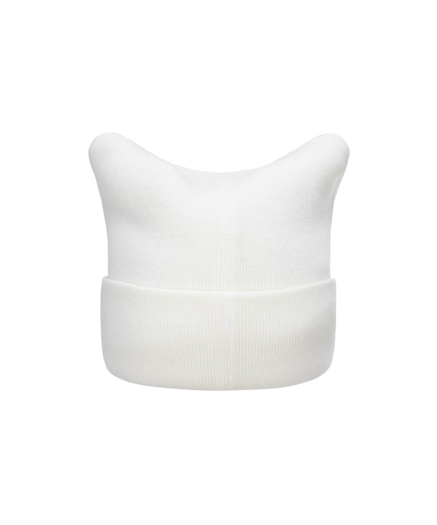 Bajal Va Label Square Beanie White