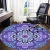 1pc Mandala PatternChair Carpet for Office, Indoor Non-Slip Washable Polyester Fiber Carpet, Mat For Office, Machine Washable