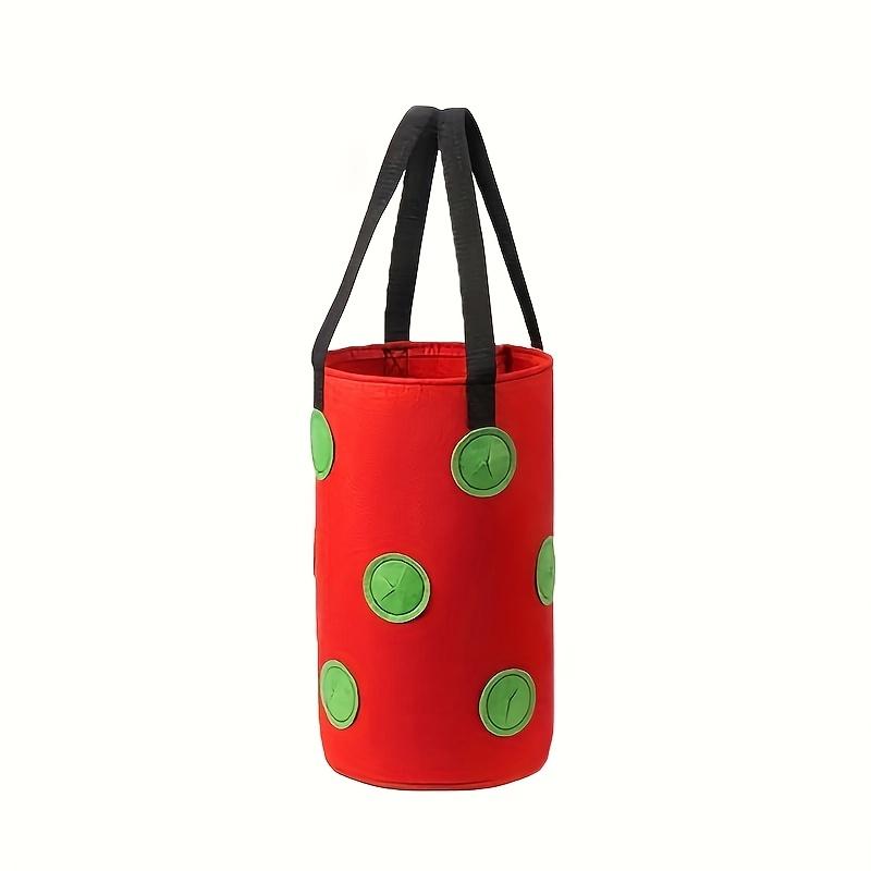 1pc Contemporary Geometric Pattern Plastic Plant Growing Bag, Wall Hanging Strawberry Planter, Lightweight, Indoor & Patio Use