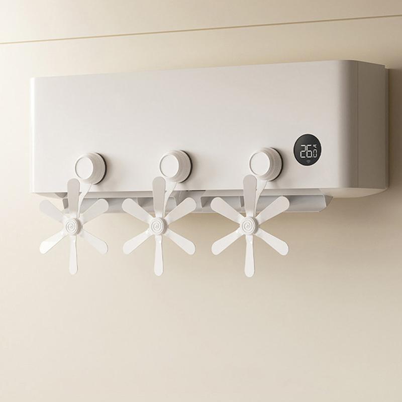 2/3Pcs Wall Mounted Conditioning Guide Fan Adjustable Plastic Air Conditioner Vent Cover Windmill Shaped Anti Direct Blowing