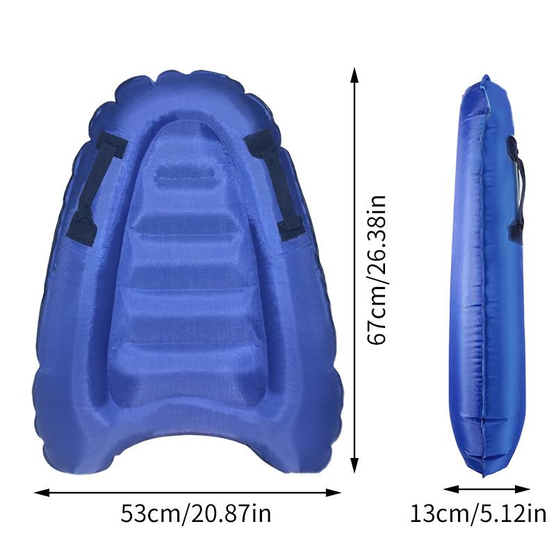 1Pc Inflatable Surfboard With Handle For Beach Surfing Swimming Floating Row