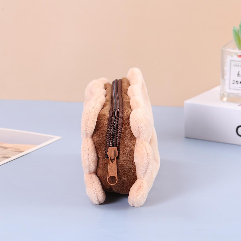Plush Pen Bag Sandwich Cookie Pencil Bag Cute Large Capacity Student Stationery Bag