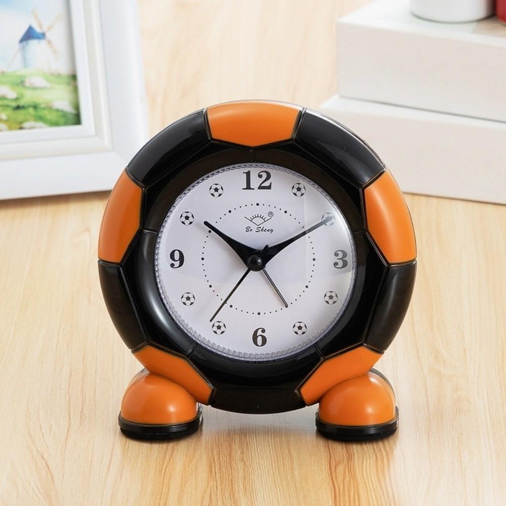 Modern Football Soccer Shape Alarm Clock Cute Silent Electronic Alarm Clock ABS Desktop Decoration Football Clock Study Room