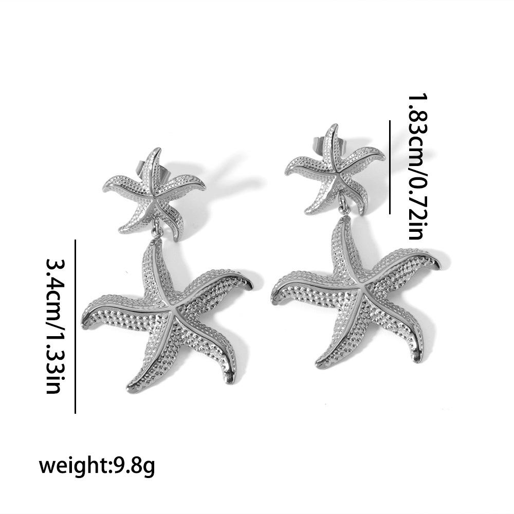 

Серьги-звезды из нержавеющей стали 18 карат, серьги серии Ocean, персонализированные модные серьги Advanced, модные