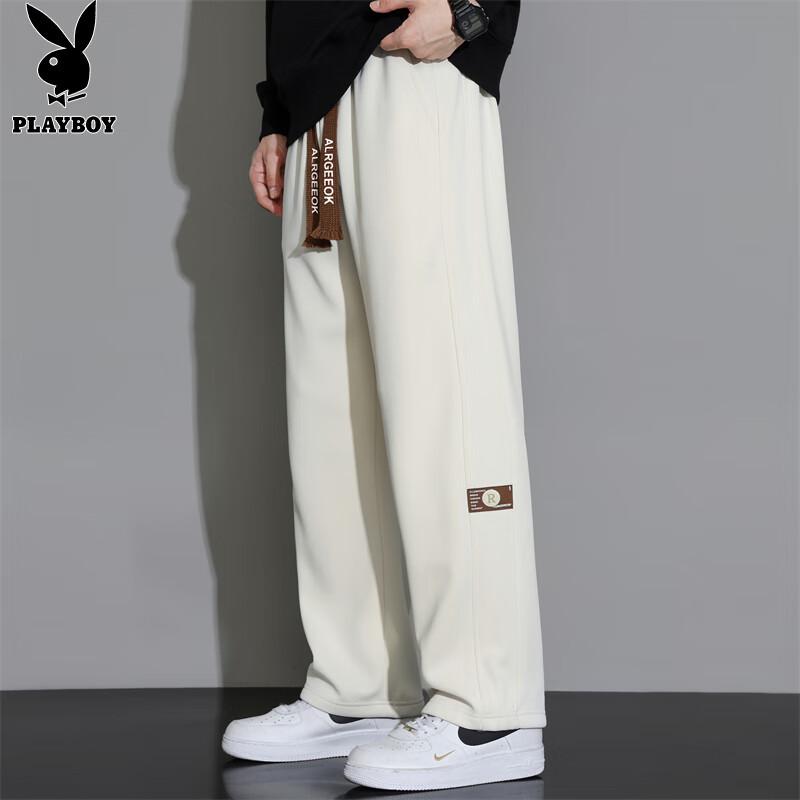 PLAYBOY Men's Loose Fit Straight-Leg Casual Pants