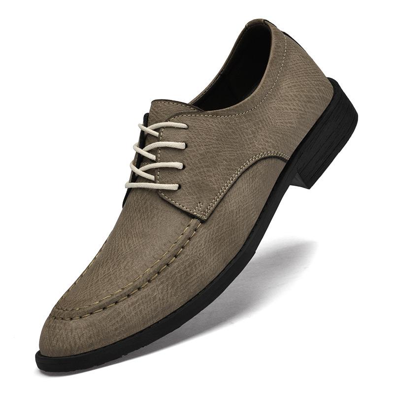 

Business leather shoes men s fashion trend casual shoes British pointed small leather shoes men s loafers men s shoes 47 хаки