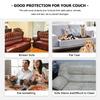 Thick Sofa Cover For Living Room Elastic Jacquard 1/2/3/4 Seater Sofa Cover Solid Color Non-slip L-shaped Corner Sofa Cover