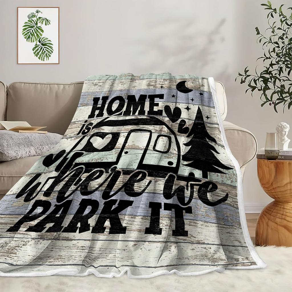 Ydbkt Campingdecke Weiche Outdoor-Decke für Männer Frauen Kinder Perfektes Geschenk für Campingliebhaber Ideale Wohnmobil-Bettwäsche Dekor für den Campingplatz