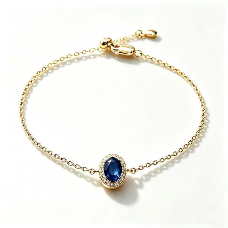 Womens Colorful Gemstone Bracelet Adjustable Oval Gem Jewelry