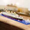 Kleine Teilchen Baustein Montage Spielzeug Titanic Riesen Puzzle Modellbausatz für Jungen und Mädchen, Schreibtisch Geburtstagsgeschenk.