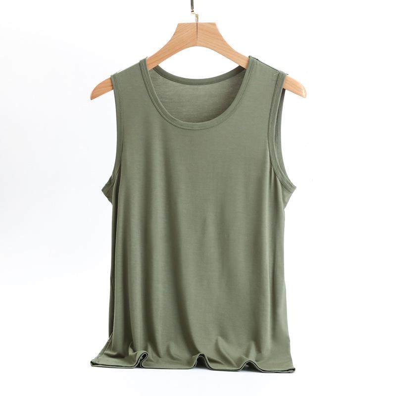 Pánské nadměrné velikosti Slim Fit modální tílko - Bez rukávů Letní sportovní základní vrstva Spodní tričko 2023