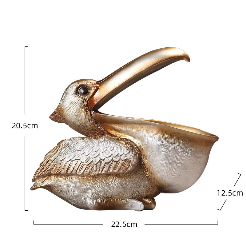 Pelikan Vogel Ornament Retro Harz Schlüssel Schmuck Aufbewahrung Tukan Eingangshalle Wohnzimmer Teetisch Heim Kunsthandwerk Kreativ
