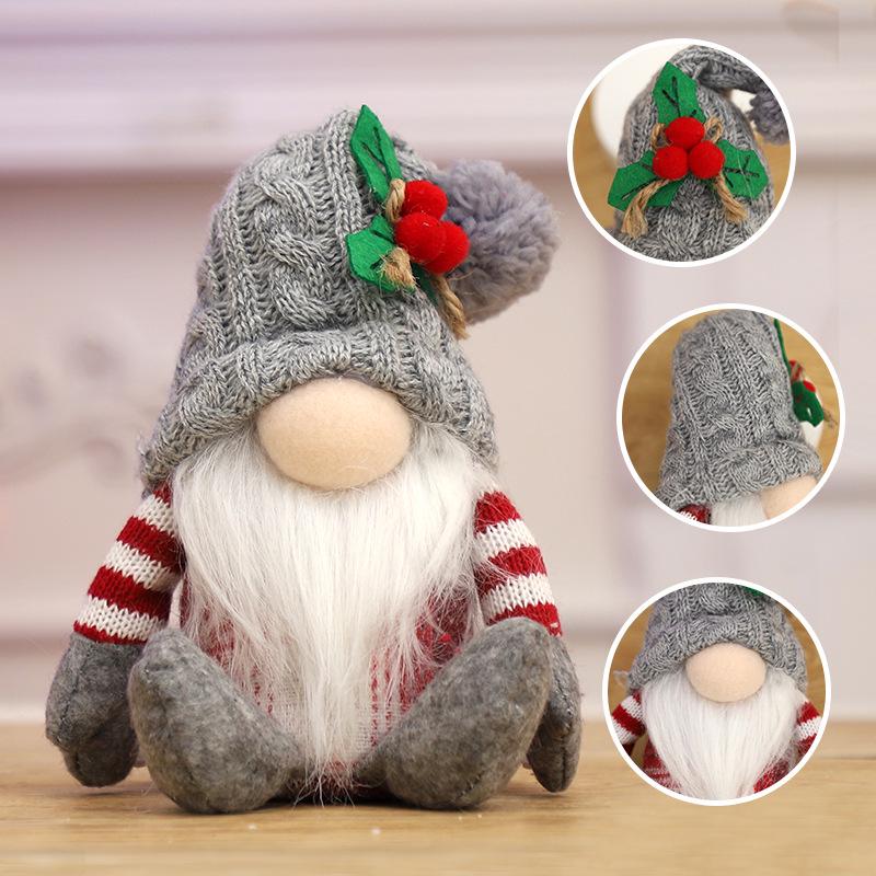 Festive Faceless Old Man Doll: Creative Christmas Decor for Desktop or Window Display
