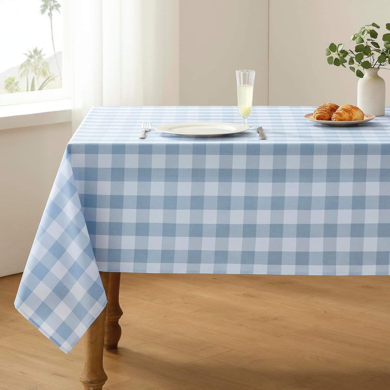 Saliegroen Wit Geruite Waterdichte Tafelkleed Wasbaar Buffalo Plaid Polyester Tafelkleden Feest Keukentafel Decor 90x140cm