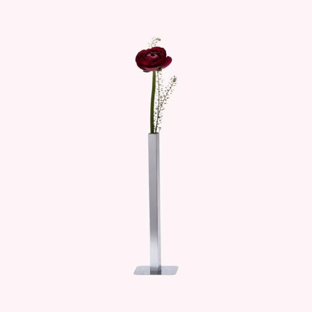 Nordic Light Luxury Vase Unique Metal Tube Vase Geometric Vase Table Centerpiece