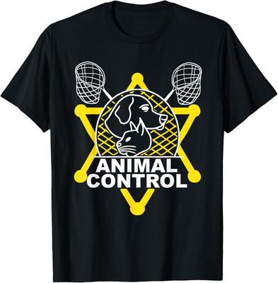 Tierkontrolle Officer Fänger Katzen Hunde Lustiges T-Shirt