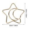 10PCS Iron Bookmark Clips Electroplating Memo Clips Bookmarks Star Moon Clips  Document Organizing