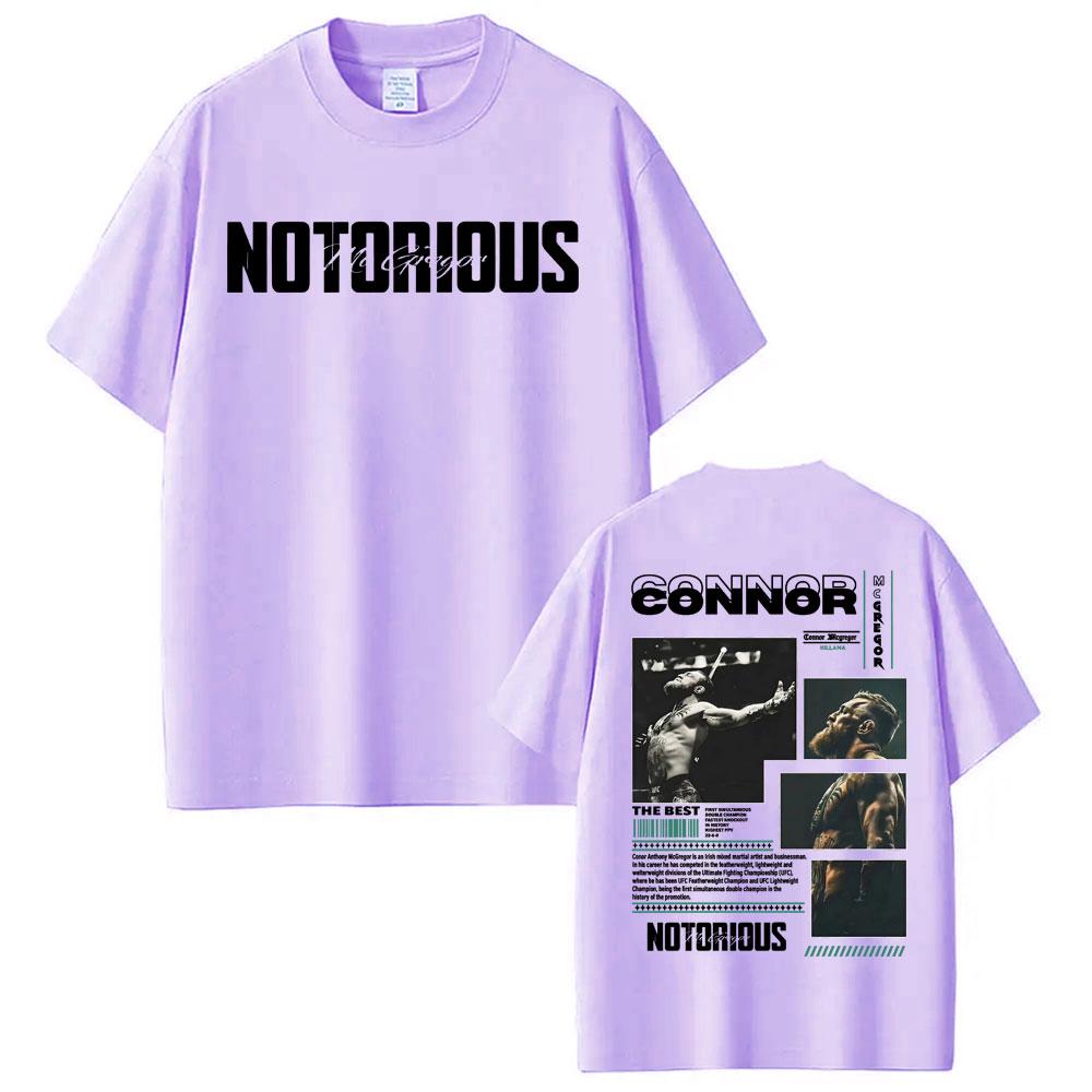 Maglietta Grafica Limitata Connor Mcgregor The Notorious Unisex Moda Donna Retro Classico T-shirt Casual Cotone Oversize T-shirt