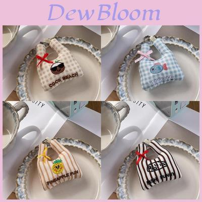 Cute Mini Shopping Bag Keychain With Plush Fluffy Pendant For Gifts And Accessories
