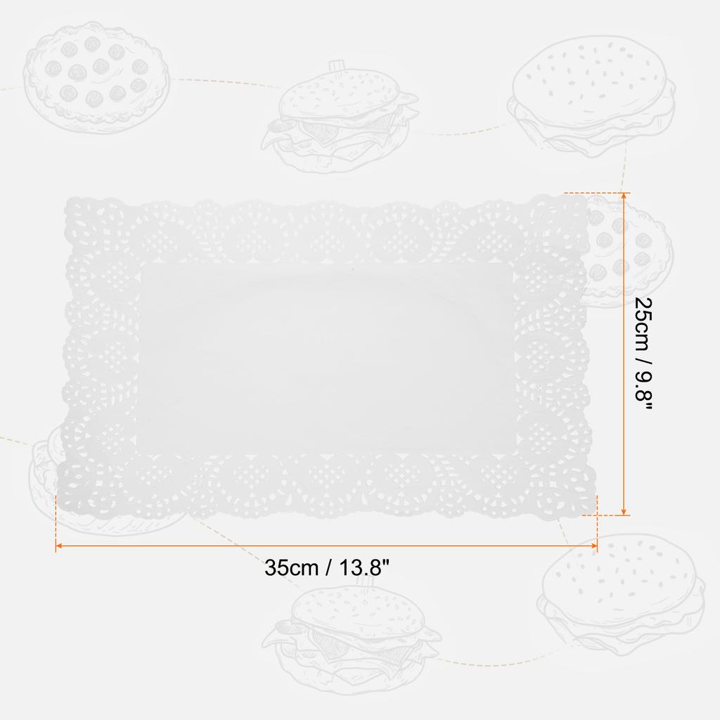 150/300pcs Lace Paper Doilies White Round/Oval/Rectangle Disposable Decorative Paper Placemats Hollow Flower Absorbing Papers