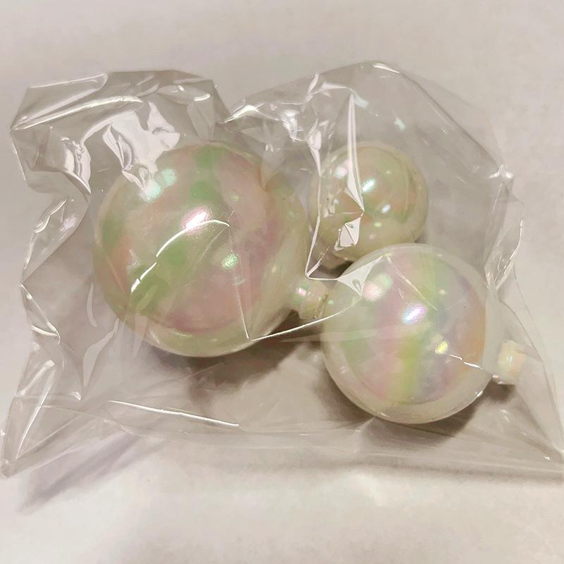 Gold, Silver, and Iridescent Ball Cake Toppers - Baking, Birthday, Dessert Decoration Set