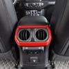 For 18-25 Jeep Gladiator JT/JL Red Rear Back Air Vent Outlet AC Trim Cover Frame