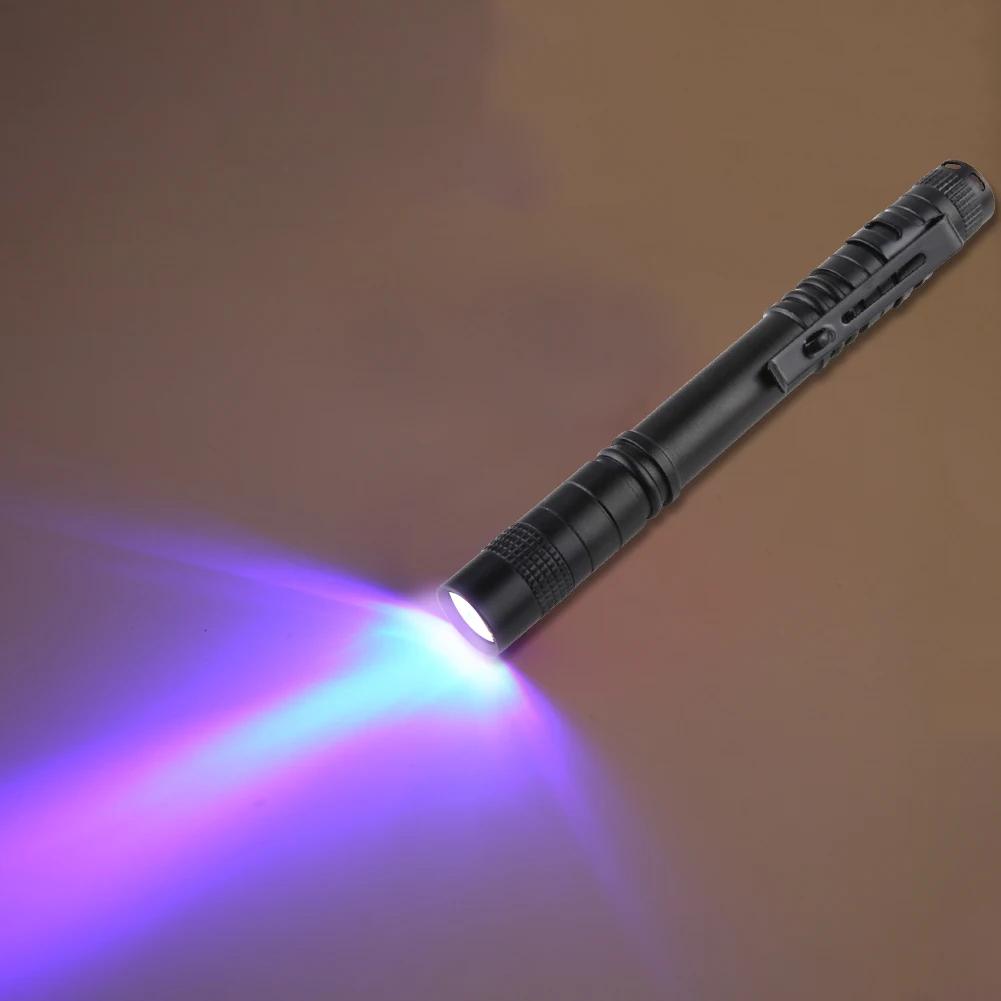 UV Flashlight LED Ultraviolet Torch Blacklight Zoomable Mini Ultra Violet Lights 395 Inspection Lamp Pet Urine Stain Detector